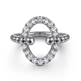 Sterling Silver Bujukan and White Sapphire Ladies Ring